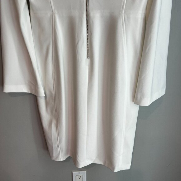 Tommy Hilfiger Women's Slit Sleeve Sheath Knee Length Dress Size 8 Off White - Picture 8 of 11
